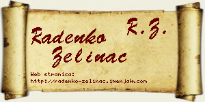 Radenko Zelinac vizit kartica